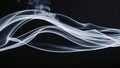 white smoke over black background Royalty Free Stock Photo