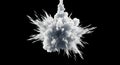 dramatic white explosion against a stark black background, showcasing a dynamic burst of energy and abstract visual representation Royalty Free Stock Photo