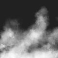 white smoke thoroughly abstract white and dark Fog or smoke isolated on black background Royalty Free Stock Photo