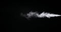 White Smoke Trail Isolated on Black Background Royalty Free Stock Photo