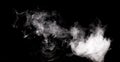 White smoky cloud of vape cigarette