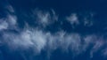 White smoky clouds in the blue sky