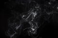 White smoky waves of aromastick Royalty Free Stock Photo