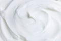 White smooth creamy moisturizing face cream texture close up.