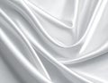 Smooth White Satin Fabric with Shine Folds Background Royalty Free Stock Photo