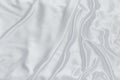 White smooth satin or silk texture background. Royalty Free Stock Photo