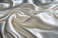 White smooth satin or silk texture background. White fabric abstract texture. Luxury satin cloth. Silky and wavy folds of silk Royalty Free Stock Photo