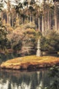 Kinkaku-ji, the Golden Pavilion, Garden details Royalty Free Stock Photo