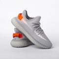 White sneakers on white background, including clipping path Royalty Free Stock Photo