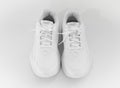 white sneakers with laces on a white background. isolate. puma
