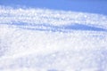 White snow closeup. Fluffy snow texture. Winter background with fresh snow