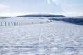 White snow covered mount Caburn, Lewes, East Sussex, United Kingdom Royalty Free Stock Photo
