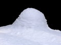 White Snow Isolated on Pure Black Background Royalty Free Stock Photo