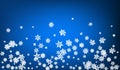 White Snow Panoramic Vector Blue Background. Royalty Free Stock Photo