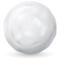 White snowball on white background. Royalty Free Stock Photo