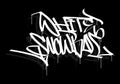 WHITE SNOWBALL word graffiti tag style