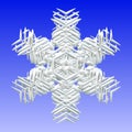 White snowflake on blue background Royalty Free Stock Photo