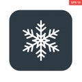 White snowflake icon on a dark rounded square background. The snowflake features a Royalty Free Stock Photo