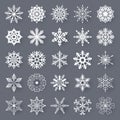 White snowflake shapes Royalty Free Stock Photo