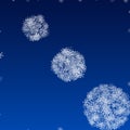 White Snowflake Vector Blue Background. Sky Snow Royalty Free Stock Photo