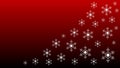 White snowflakes on abstract blurred red black color gradient vector background. Textured backdrop. Luxury flyer. Digital screen. Royalty Free Stock Photo