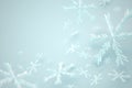 White snowflakes abstract winter pattern - horizontal background