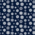 White snowflakes on blue background Royalty Free Stock Photo