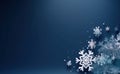 White snowflakes on blue winter banner background Royalty Free Stock Photo