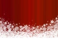 White snowflakes on dark red background Royalty Free Stock Photo