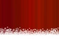 White snowflakes on dark red background Royalty Free Stock Photo
