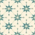 Ivory Winter Snowflake Pattern Royalty Free Stock Photo