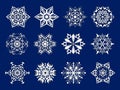 White snowflakes kirigami