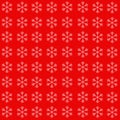 White snowflakes on a red background. Square image. merry Christmas and happy New year. Background for decoration of winter holida