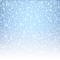 Snowflakes On Icy Blue Background