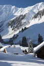 White snowy alps at mountain in lechtal