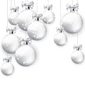 White snowy Christmas decoration background