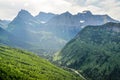 Once Great Glaciers Retreat in Glacier National Park Royalty Free Stock Photo