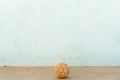 white soccer ball on blue background, old soccer ball,Ball is ri Royalty Free Stock Photo