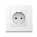 White socket outlet. Royalty Free Stock Photo