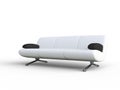 White Sofa With Black Armrest Royalty Free Stock Photo