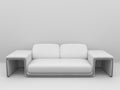 White sofa on empty room