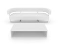 White sofa with white coffee table Royalty Free Stock Photo
