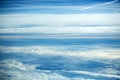 White soft clouds on idyllic blue sky Royalty Free Stock Photo