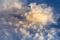 White soft clouds over blue sky view Royalty Free Stock Photo