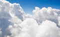 White soft and fluffy clouds in the blue sky - dreamy background Royalty Free Stock Photo