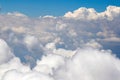 White soft and fluffy clouds in the blue sky - dreamy background Royalty Free Stock Photo
