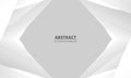 White and soft grey geometric abstract modern presentation background design. Royalty Free Stock Photo