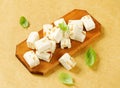 White soft nougat cubes