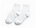 White, soft socks isolated in top view. Royalty Free Stock Photo
