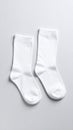White, soft socks isolated in top view. Royalty Free Stock Photo